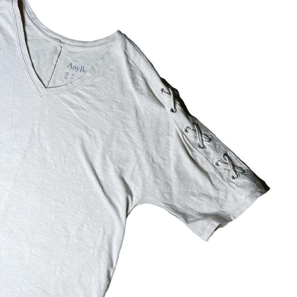 ANYBODY Cozy Knit Lace Up Sleeve Top  - Picture 4 of 9